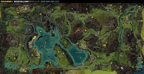 map gw2|gw2 kessex hills map.